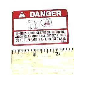 (Nr) Decal, Danger Eng Exhaust 6810