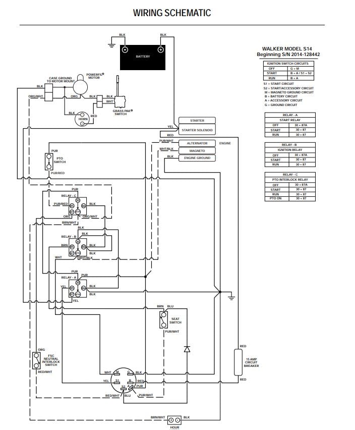 Walker MS14 wiring diagram