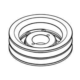 71460054,PULLEY, DOUBLE GROOVE A/B, H BUSH X 6 OD