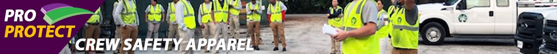 Orange chainsaw safety gear