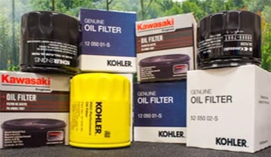 OEM and aftermarket lawn mower oil filters