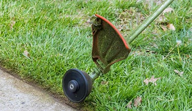 stack of green trimmer line