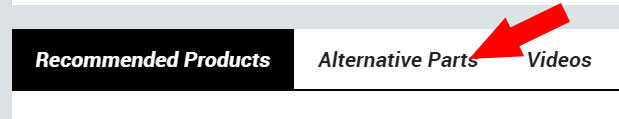 ProParts Direct Alternative selection