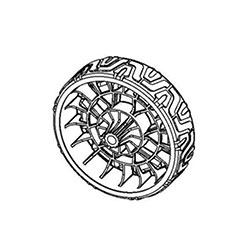 Tire/Wheel - 7.5 x 2.0 07101239