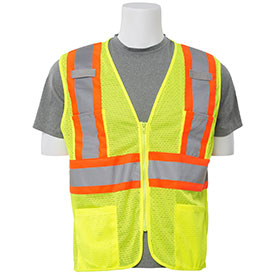Mesh Two-Tone Safety Vest with Zipper 61814E