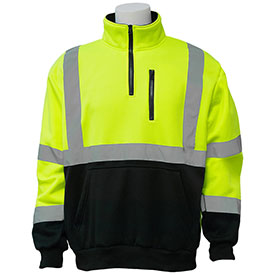Black Bottom Quarter Zip Pullover Safety Sweatshirt 63870E