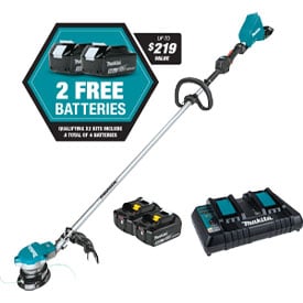  Makita XRU15PT1 18V String Trimmer Kit with 4 Batteries