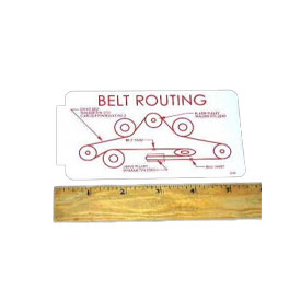 (Nr)Decal, Drive Belt Routing 2749