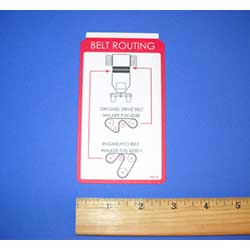 Walker 4107-10 (Nr) Decal, Belt Routing