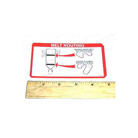 Walker 4107-4 (Nr) Decal, Belt Routing