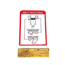 Walker 4107-5 (Nr) Decal, Belt Routing/07