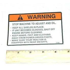 (Nr) Decal, Warning (#23569) 5685-2