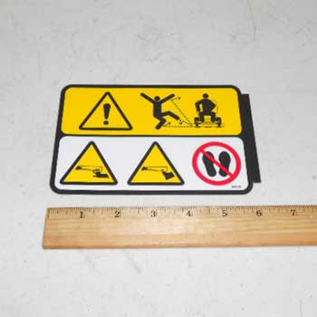 Decal Danger Rotate Blade 8600-28