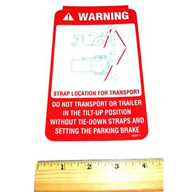 Walker 8653-1 (Nr) Decal, Transport Warning