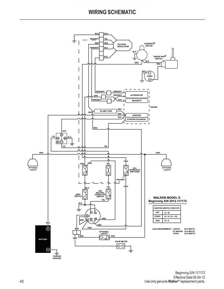 Wiring diagram for Walker 2012 MS