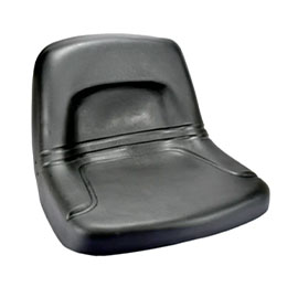 High Back Steel Pan Seat - Black 16215