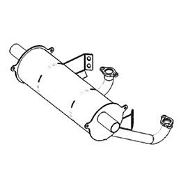 Muffler, Kaw, 801 & 850 Horz High Mount 51410083