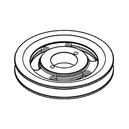 71460053,PULLEY, SINGLE GROOVE A/B, H BUSH X 6 OD