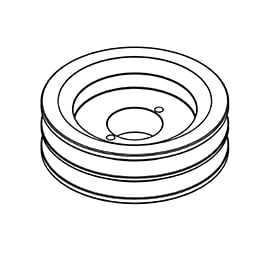 71460061,PULLEY, DOUBLE GROOVE A/B, H BUSH X 5.5 OD