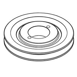 71460068,PULLEY, SINGLE GROOVE A H BUSH X 5.25 OD