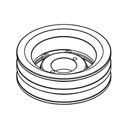 71460082,PULLEY, DOUBLE GROOVE A/B, H BUSH X 6 OD, MMZ