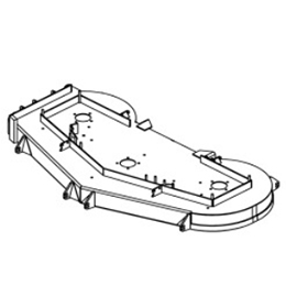 93450023 Wright Stander Cutter Deck Weldment W/ Isol Caps, 61 Wz