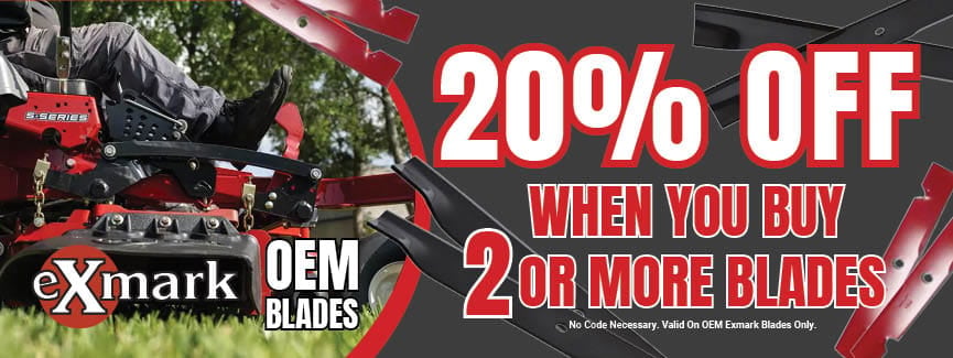 Exmark Mower Blades 20% Off