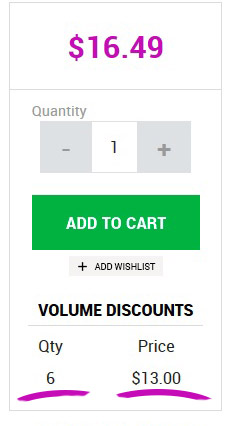 Volume Pricing - Order in Bulk and Save A sample of our volume pricing. You save $3.49 per item when you order 6 or more of this Canister Air Filter